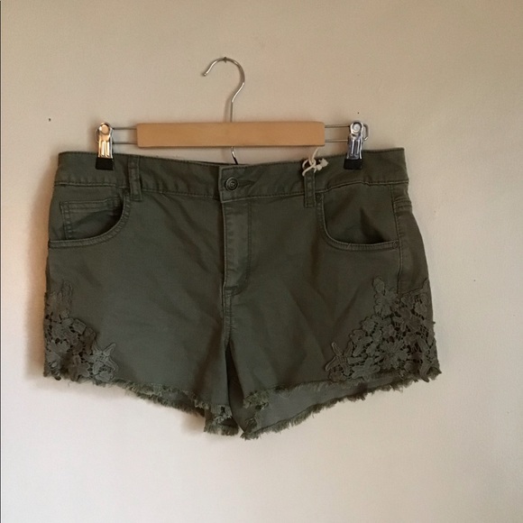 Altar’d State Olive Shorts - Picture 1 of 5